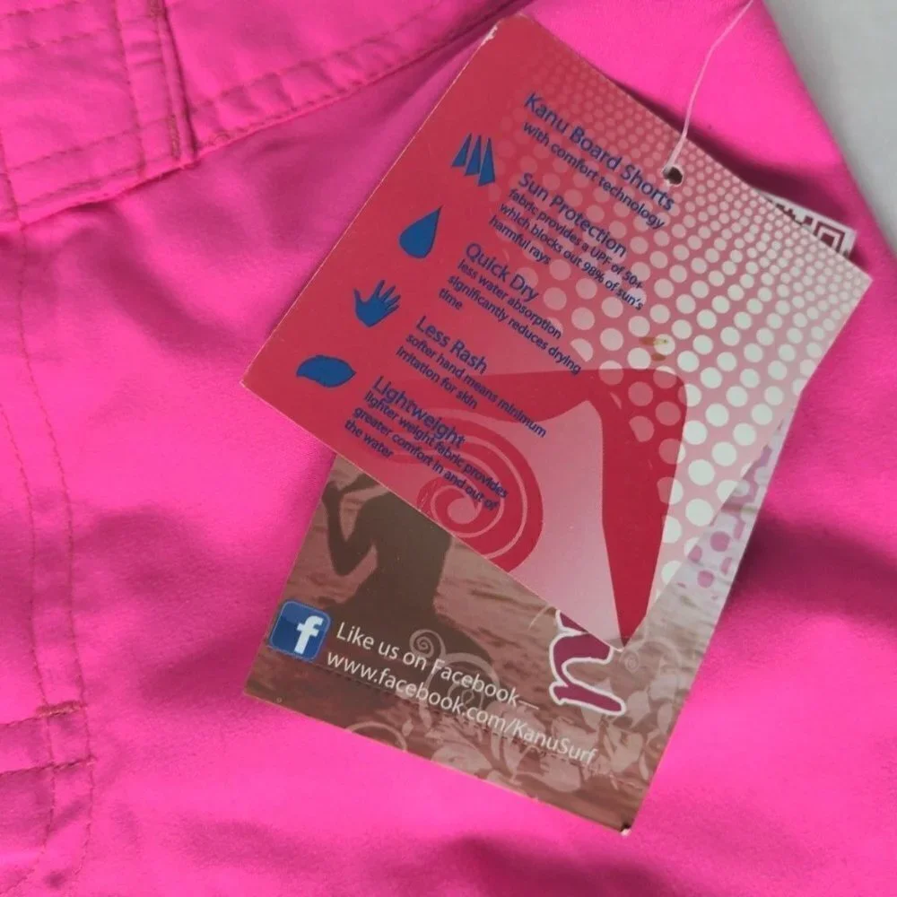 Kanu Surf Girls Sassy Shannon Board Shorts Neon Pink Medium